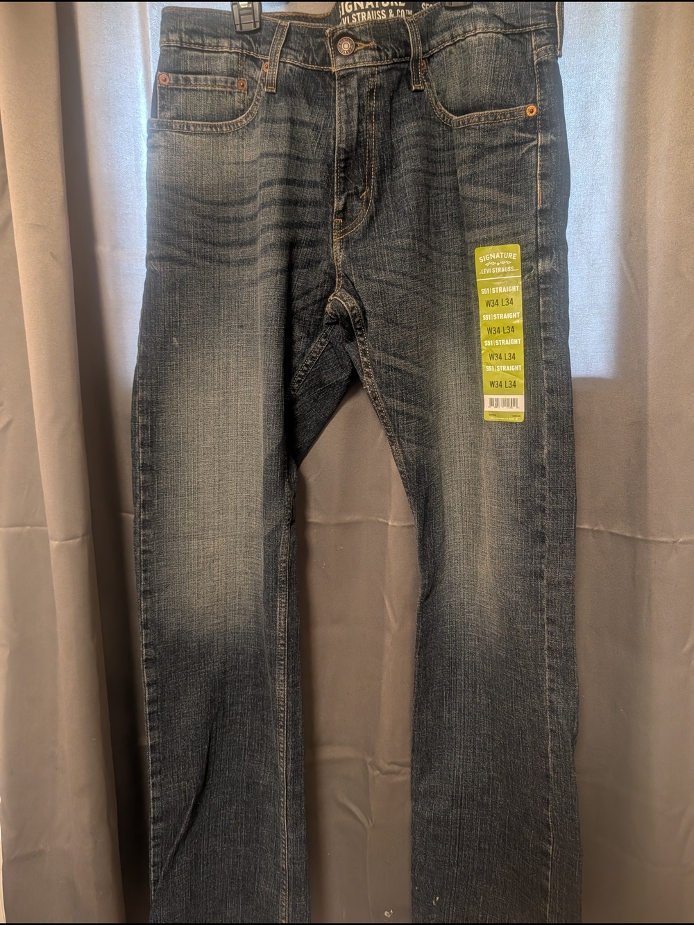 Levi's Men's Dark Blue Straight Leg Jeans 34 X 34